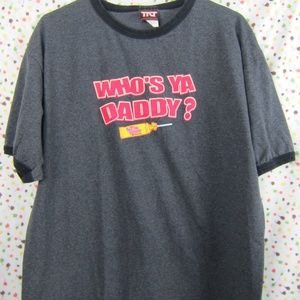 Who's Ya Daddy Sugar Daddy T Shirt Sz L Gray/Black